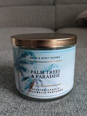 Bath & Body Works Palm Trees & Paradise 3 Wick Scented Candle